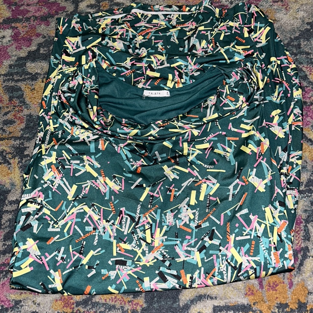 Confetti print cowl neck sleeveless dress 👗 in size 2X - Picture 8 of 9